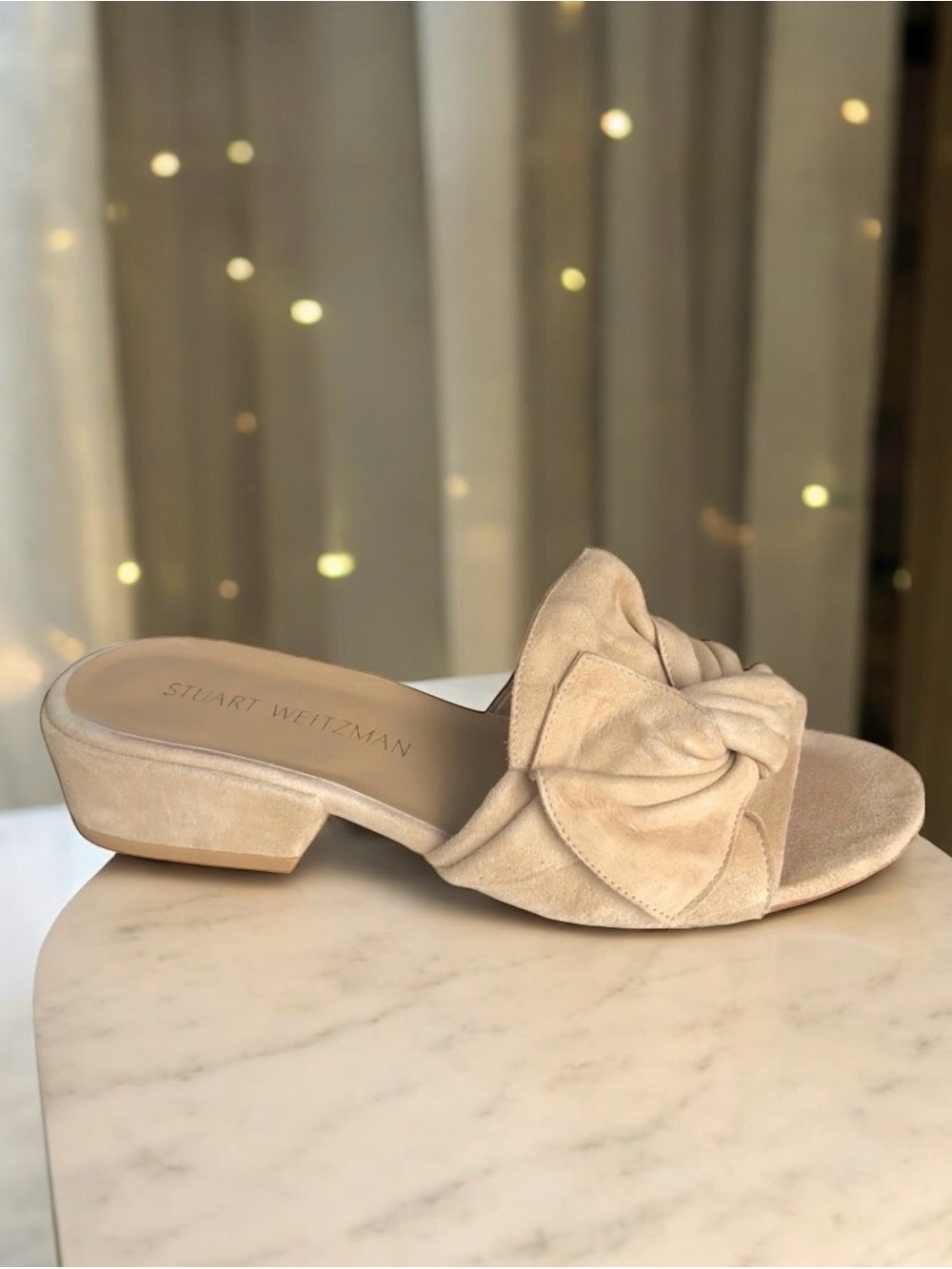 Stuart Weitzman Sandals Beige Suede